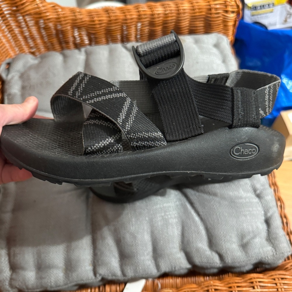Chaco Z/1 Classic Sport Sandals Hiking Water Shoes Size M7 Black Grey Good Strap - Picture 8 of 8